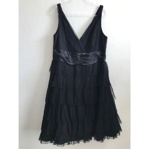 Maggy London Black Tired Layered Dress